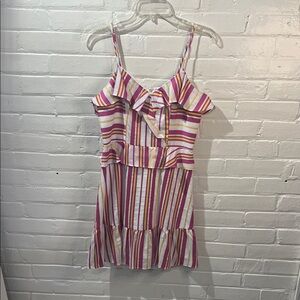 Parker Striped Ruffle Mini Dress